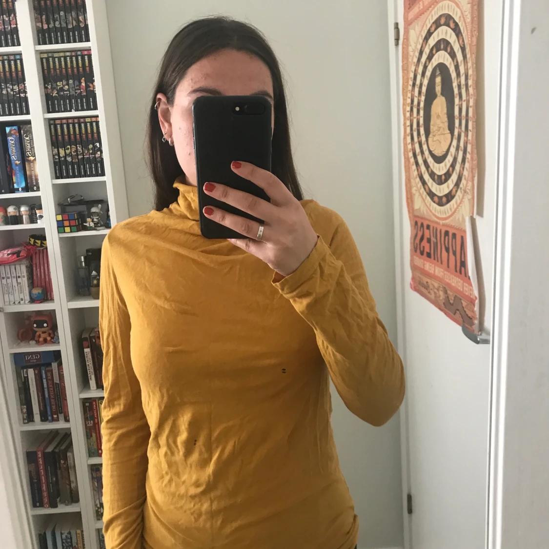 Senapsgul polotröja