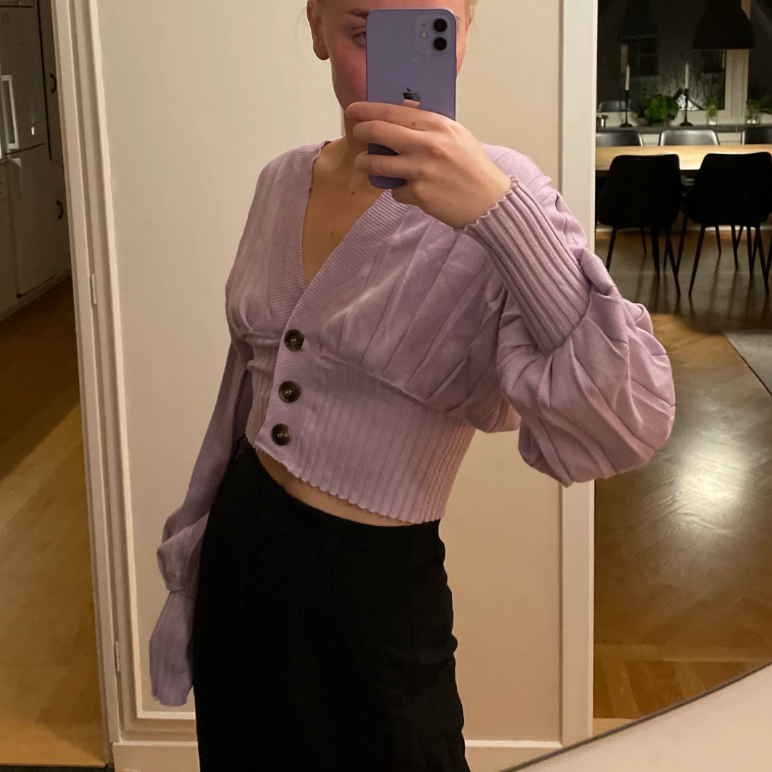 Lila cardigan/tröja🤎