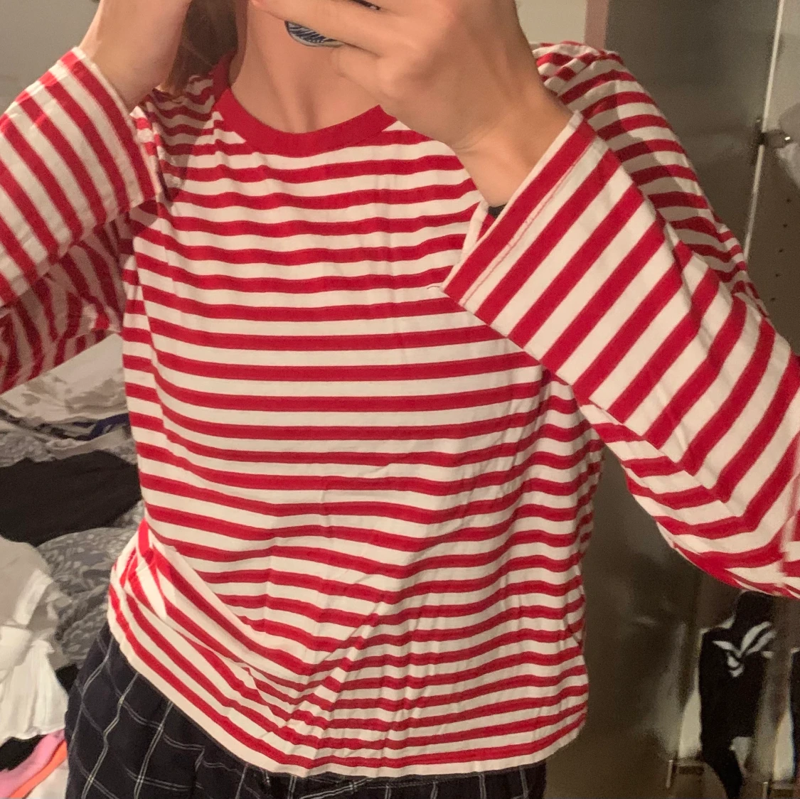 Basic randig långarmad tröja  - 91