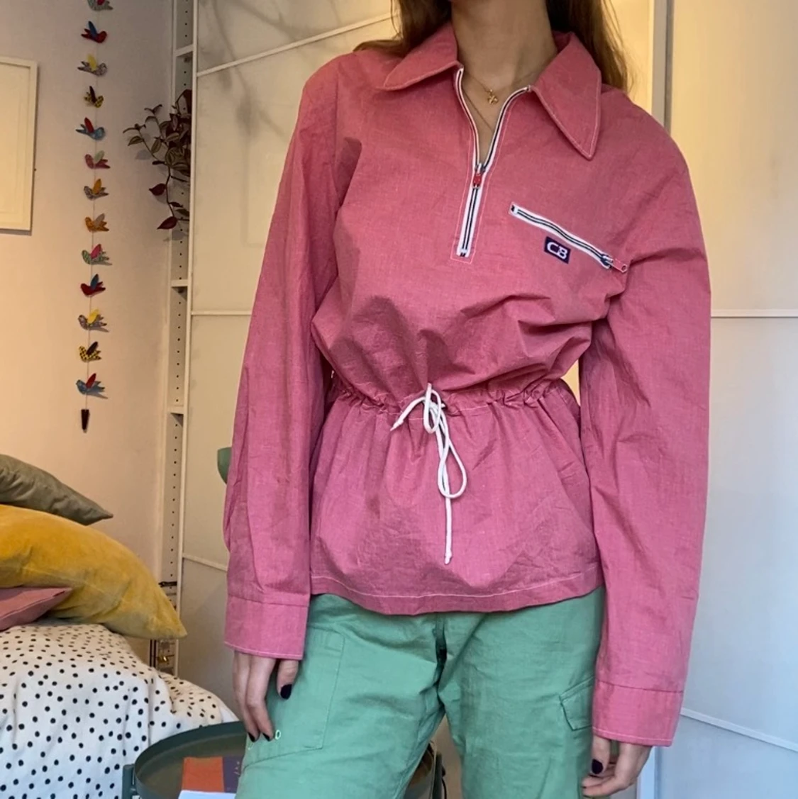 Rosa jacka/tunn tröja 