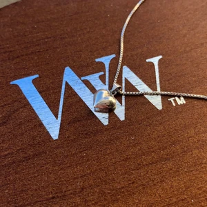 Silverhalsband - Äkta silverhalsband med hjärta. Fraktas EJ.