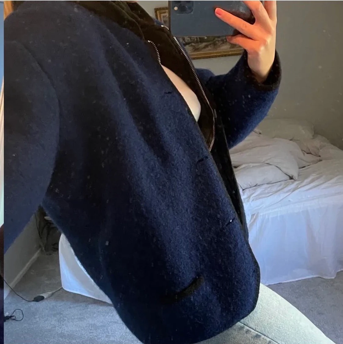 Marinblå kappa - 90