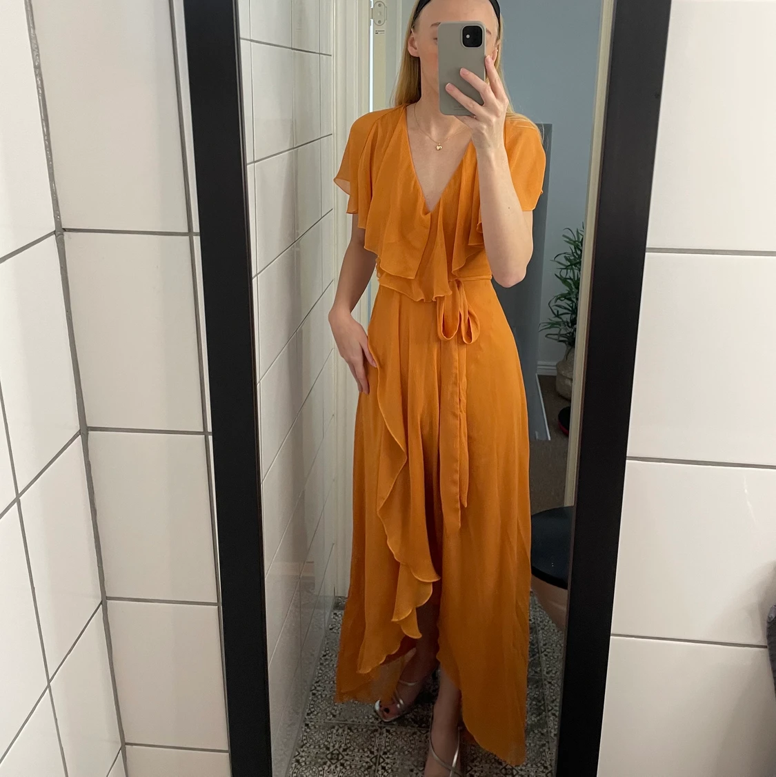 Orange långklänning🧡 - 90