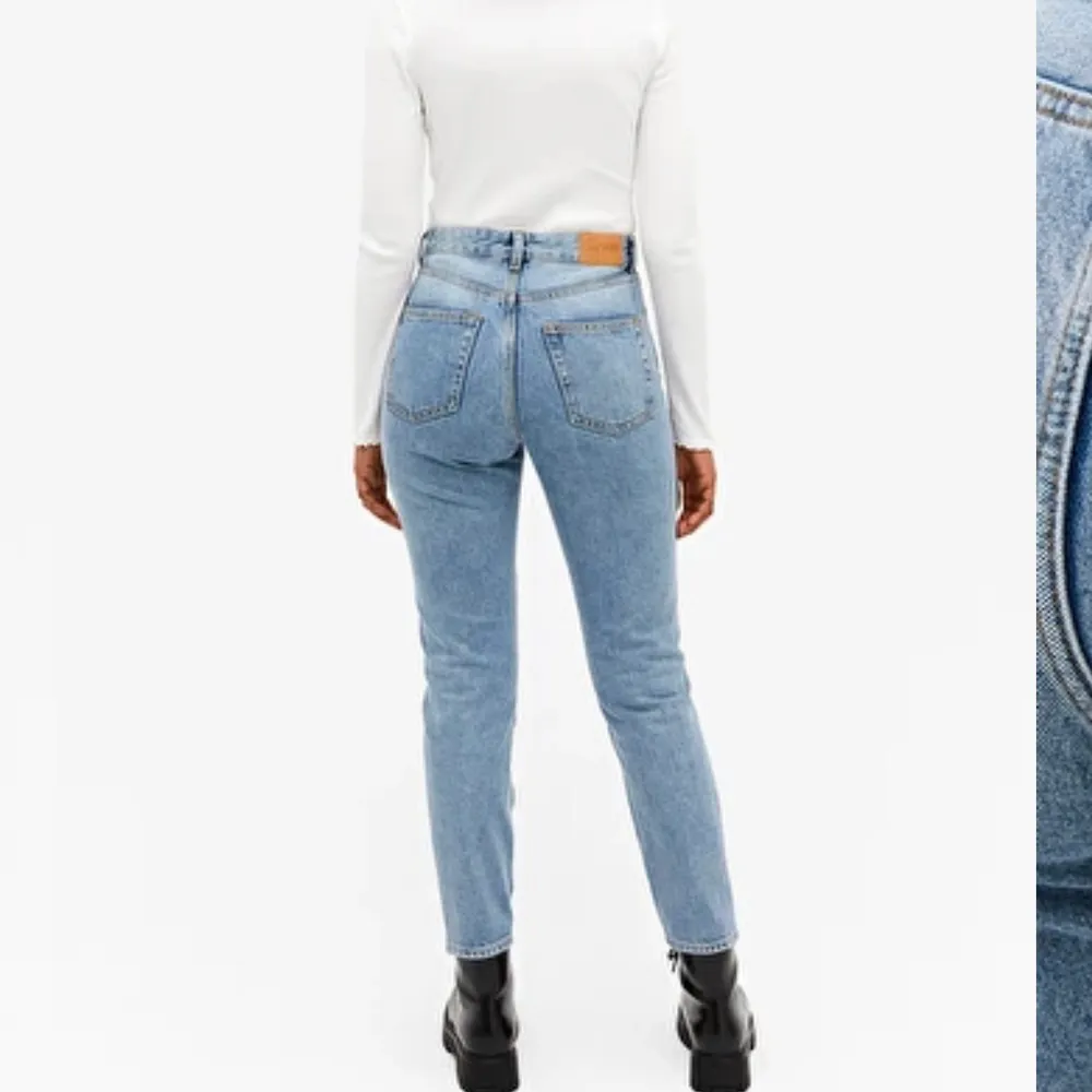 Jeans från Monki, ”Kimomo mid blue jeans”. Storlek 25. Använda men i bra skick! . Jeans & Byxor.