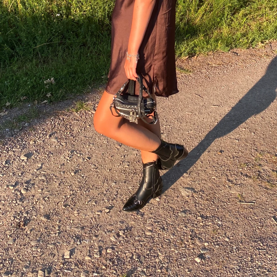 Svarta cowboy boots - 90