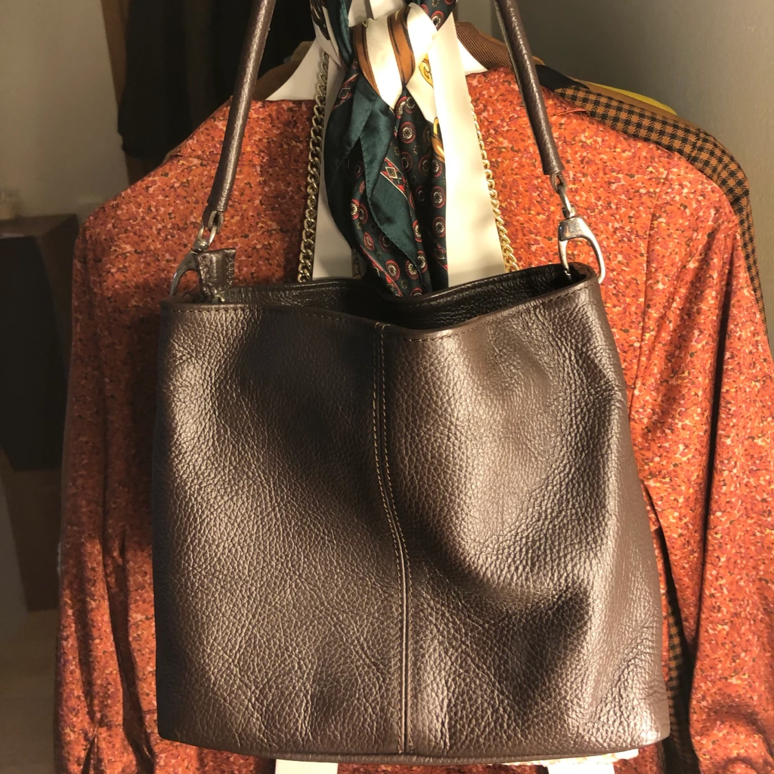 Brun läderväska - 90