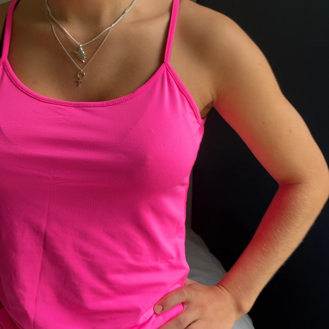 Neonrosa topp zara eur M - 90