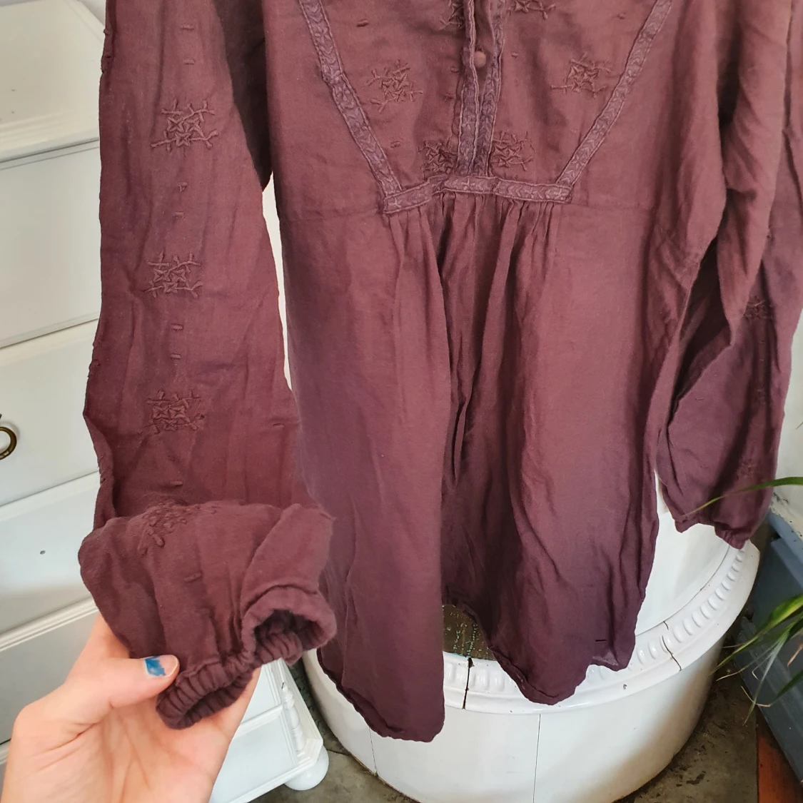 brunlila klänning 100%bomull - 91