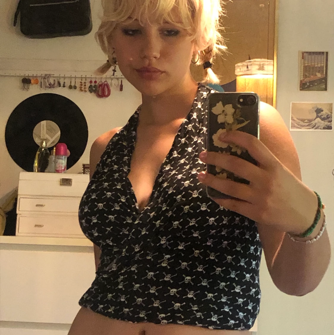 Skelett halterneck topp - 90