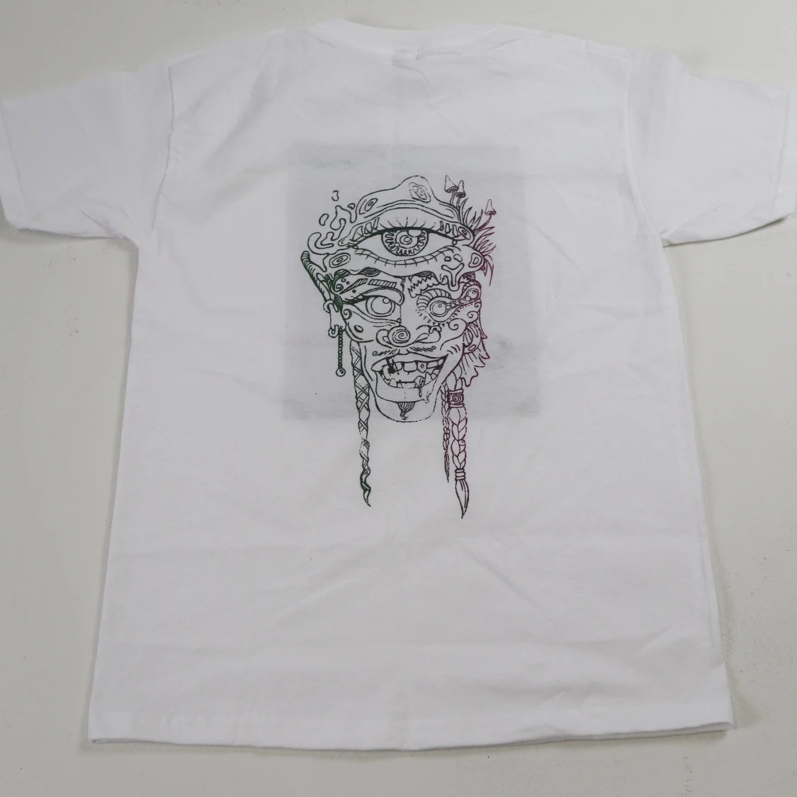 Lila & grönt screentryck  - 90