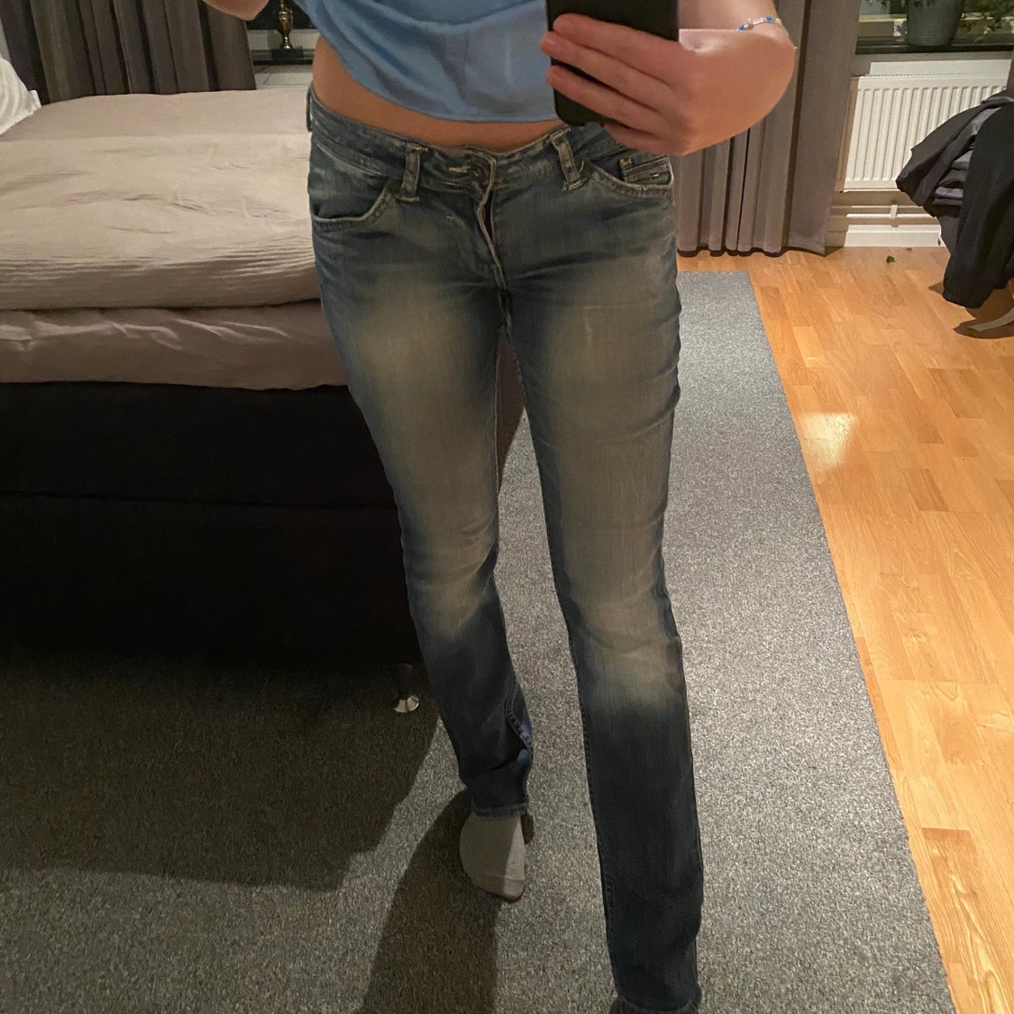 Långa lågmidjade jeans - 90