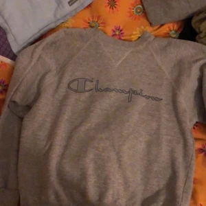 CHAMPION grå sweatshirt - Najs fin mjuk mysig baggy oversized! Helt perfekt alltså! Står S som storlek men sitter som en M