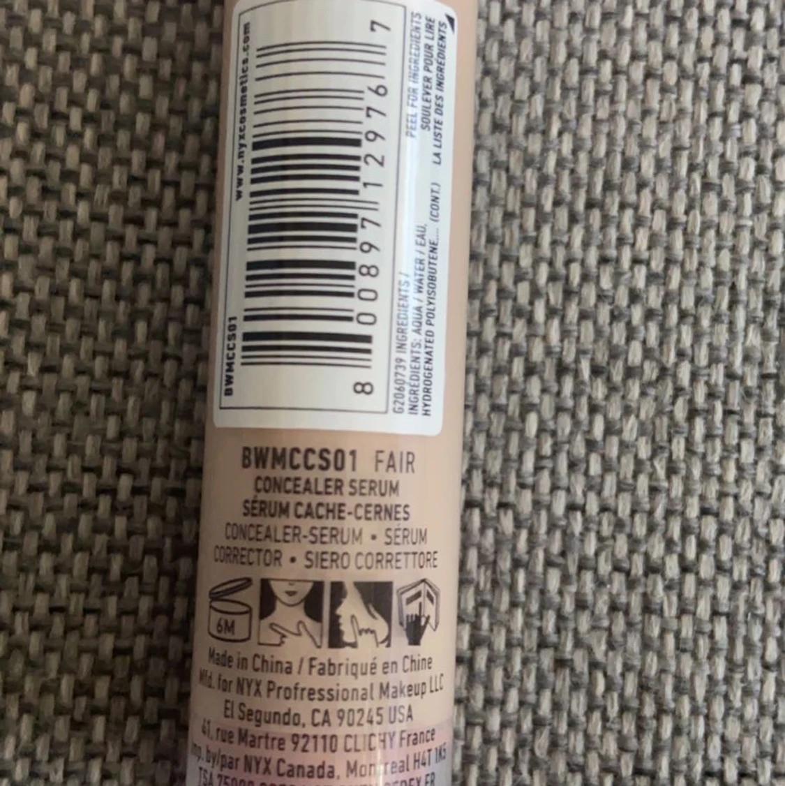 NYX bare with me serum concealer fair - 91