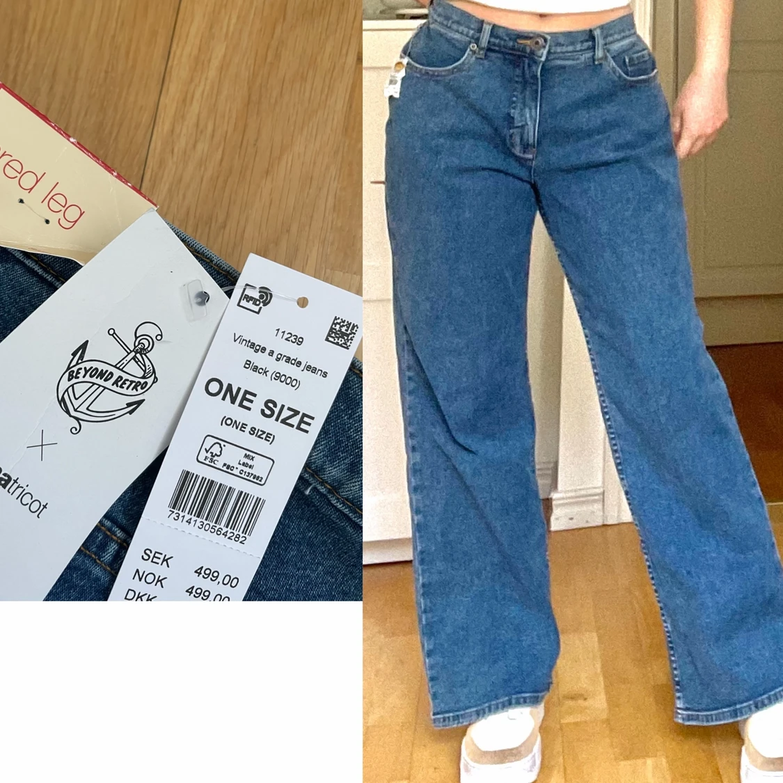 Låg midja vintage jeans