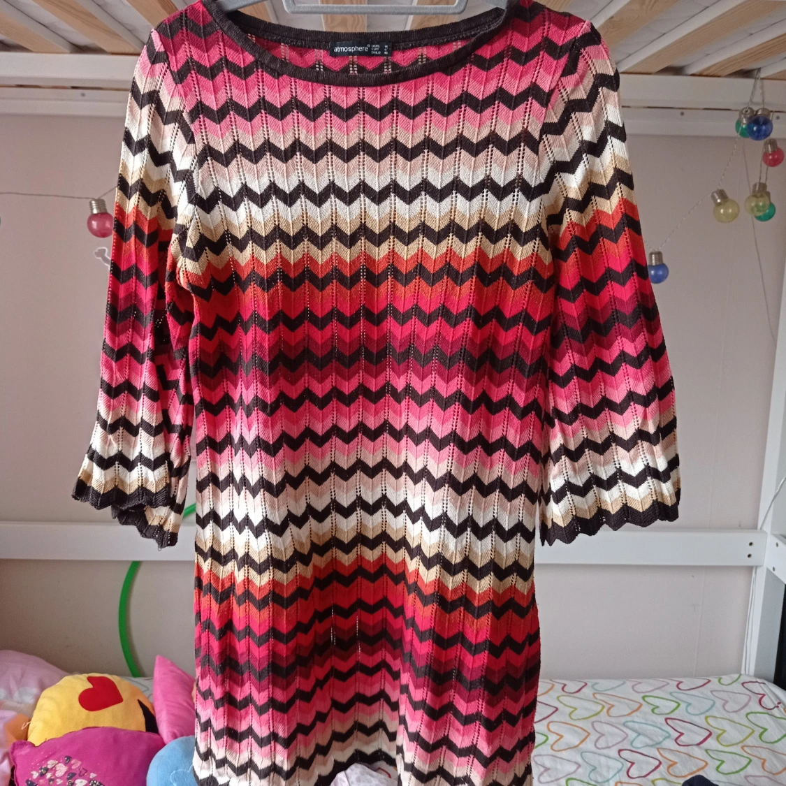 Stickad klänning storlek 40 