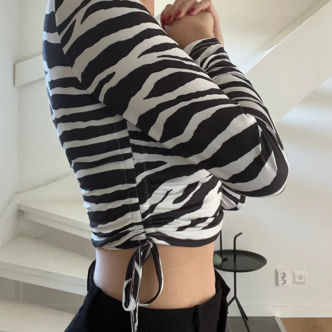 Långärmad tröja med zebramönster SHEIN  - 90