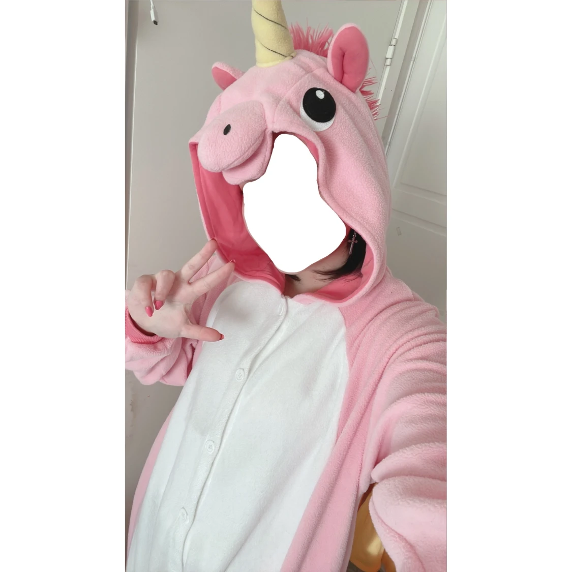 Rosa Enhörning Kigurumi