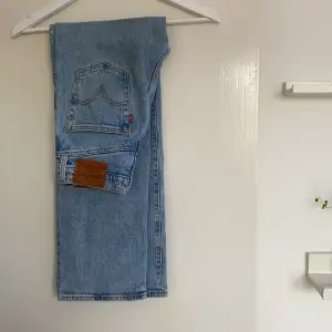 Ett par ”washed” Levis jeans i en blå färg. Världens härligaste jeans som jag tyvärr vuxit ur som nu behöver en ny ägare. Priset är diskuterbart🦋