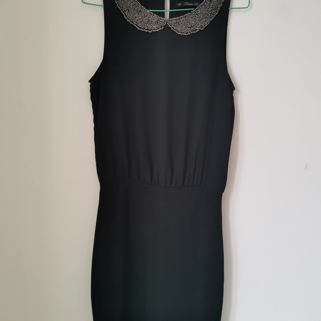 Black bi material zara dress