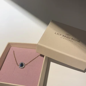 Armband i guld med diamant  - Lilly & rosé armband i guldfärg med mörkblå diamant samt silver diamanter runt! Använd ca 5 gånger! 