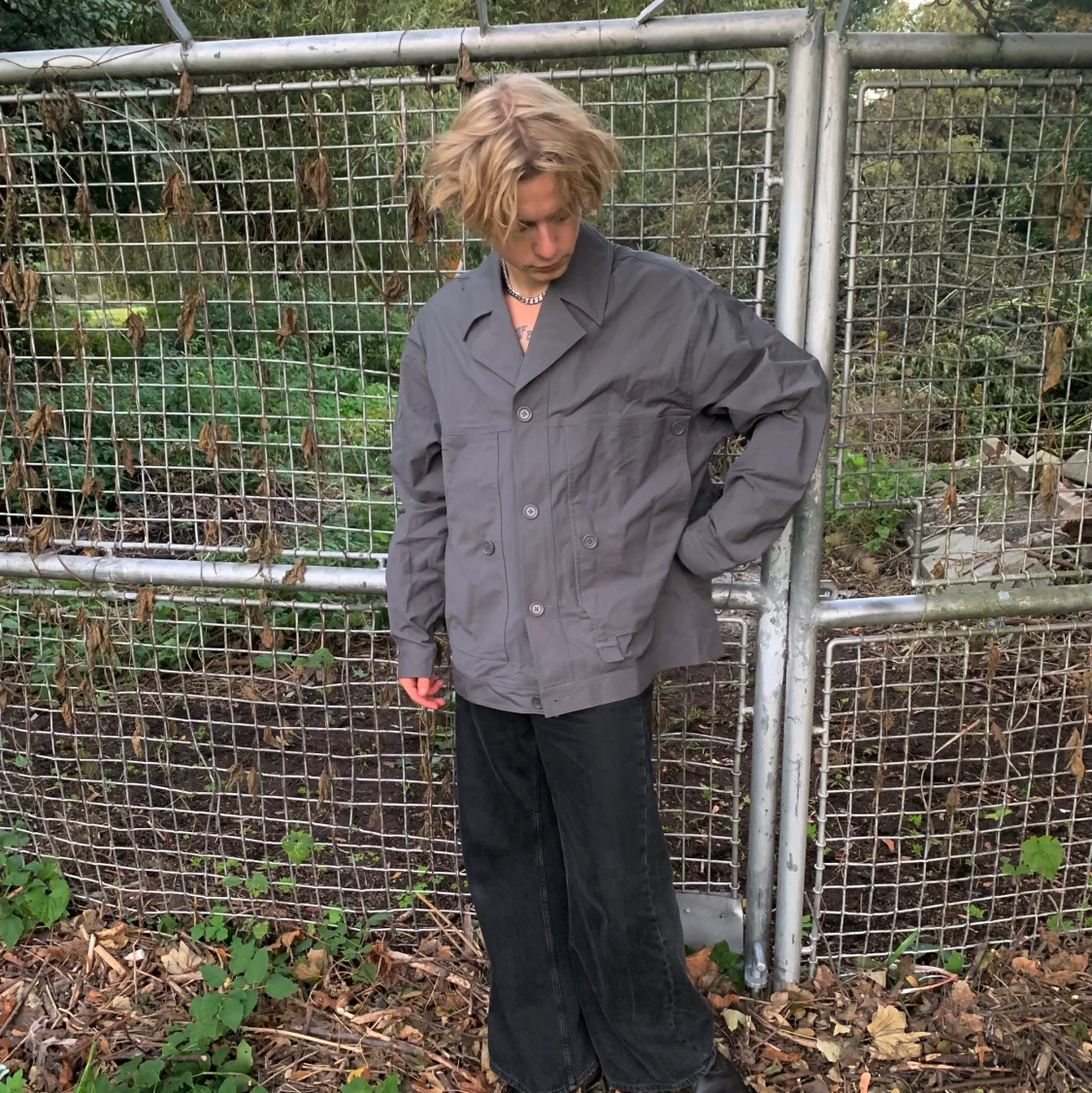 oversized grey jacket 