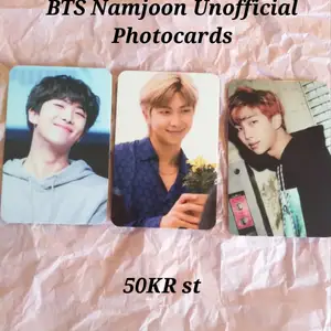 BTS Unofficial Photocards på Namjoon (RM) Kontakta mig för att köpa. Fri  frakt bara 50 KR st !!!