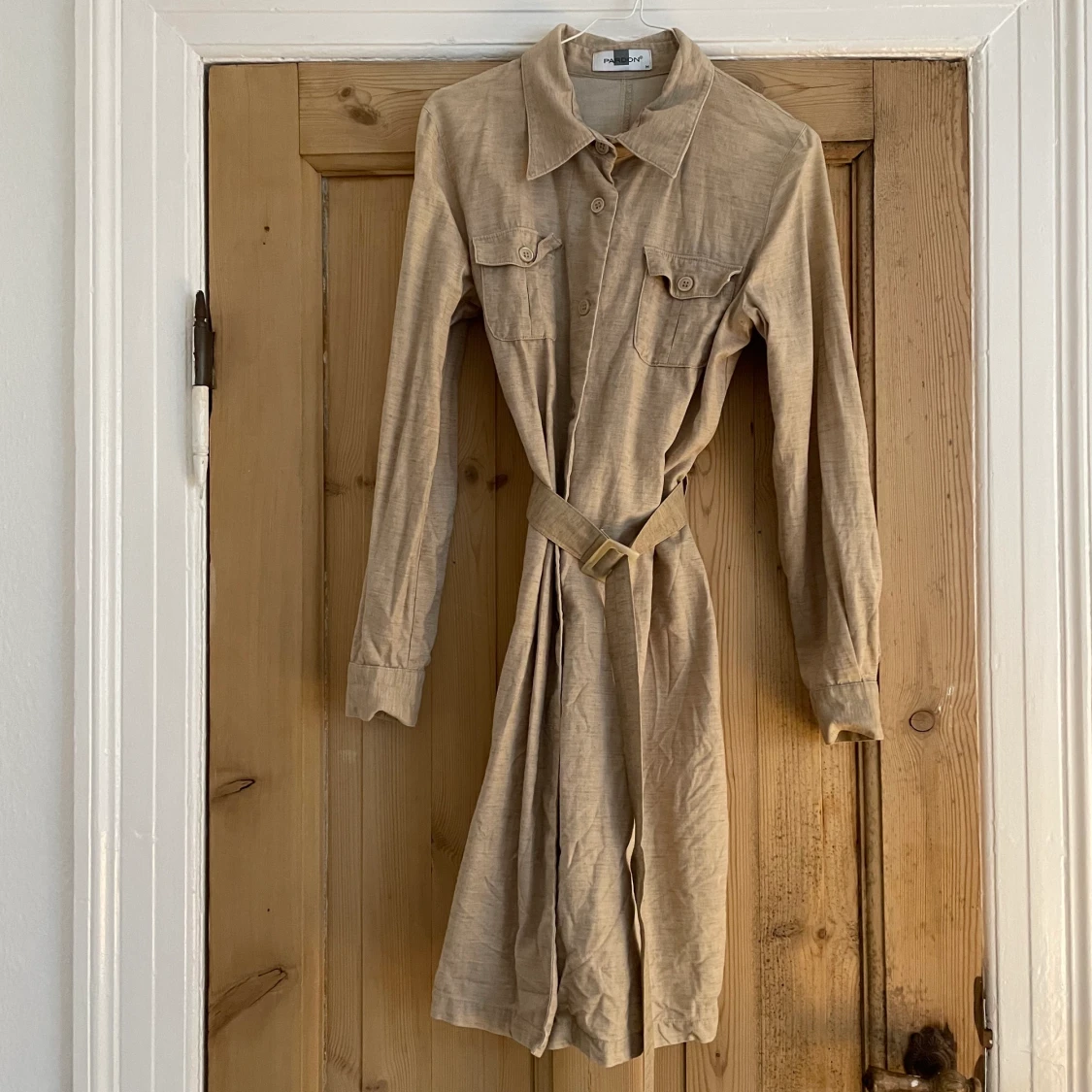 Vintage linnen dress with belt - 90