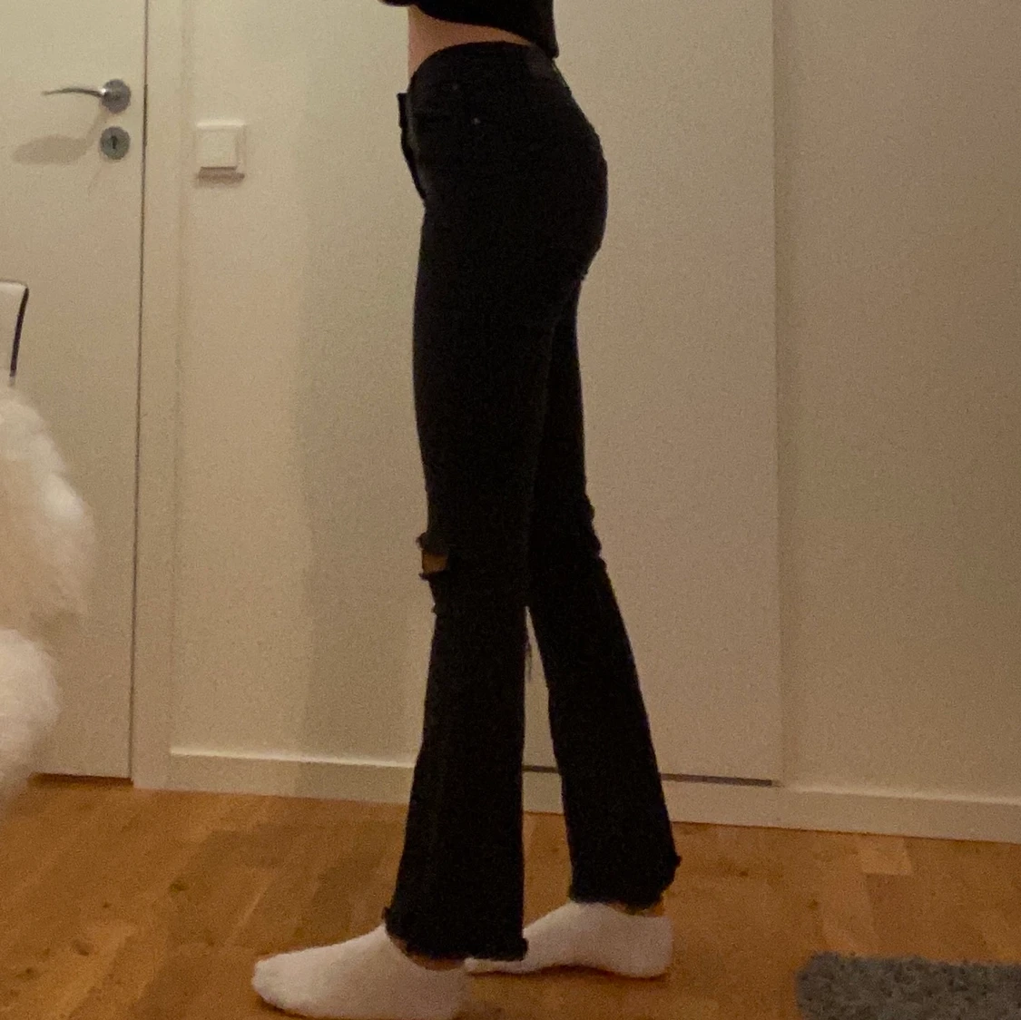 Svarta bootcut jeans - 90