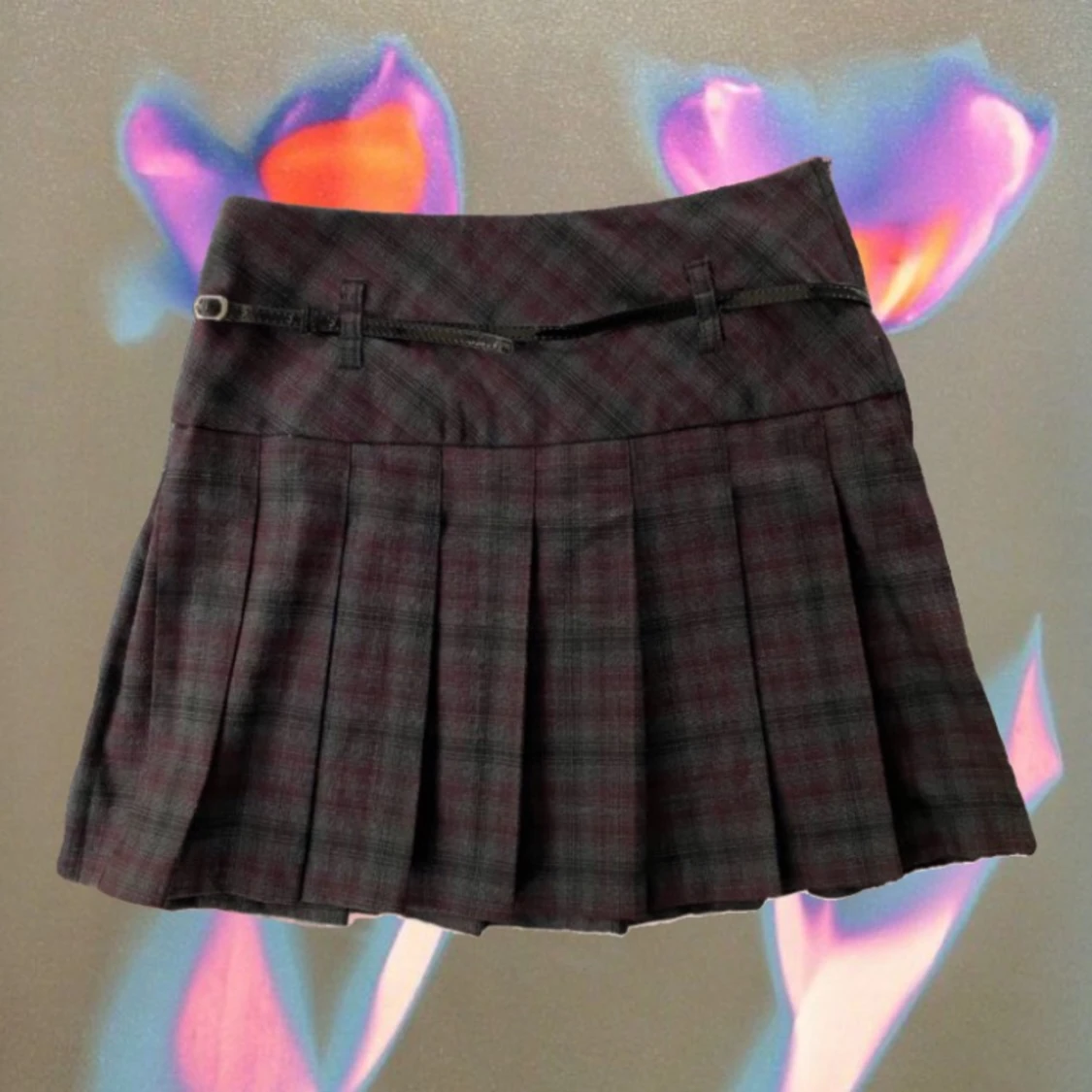 y2k vintage plaid skirt - 90