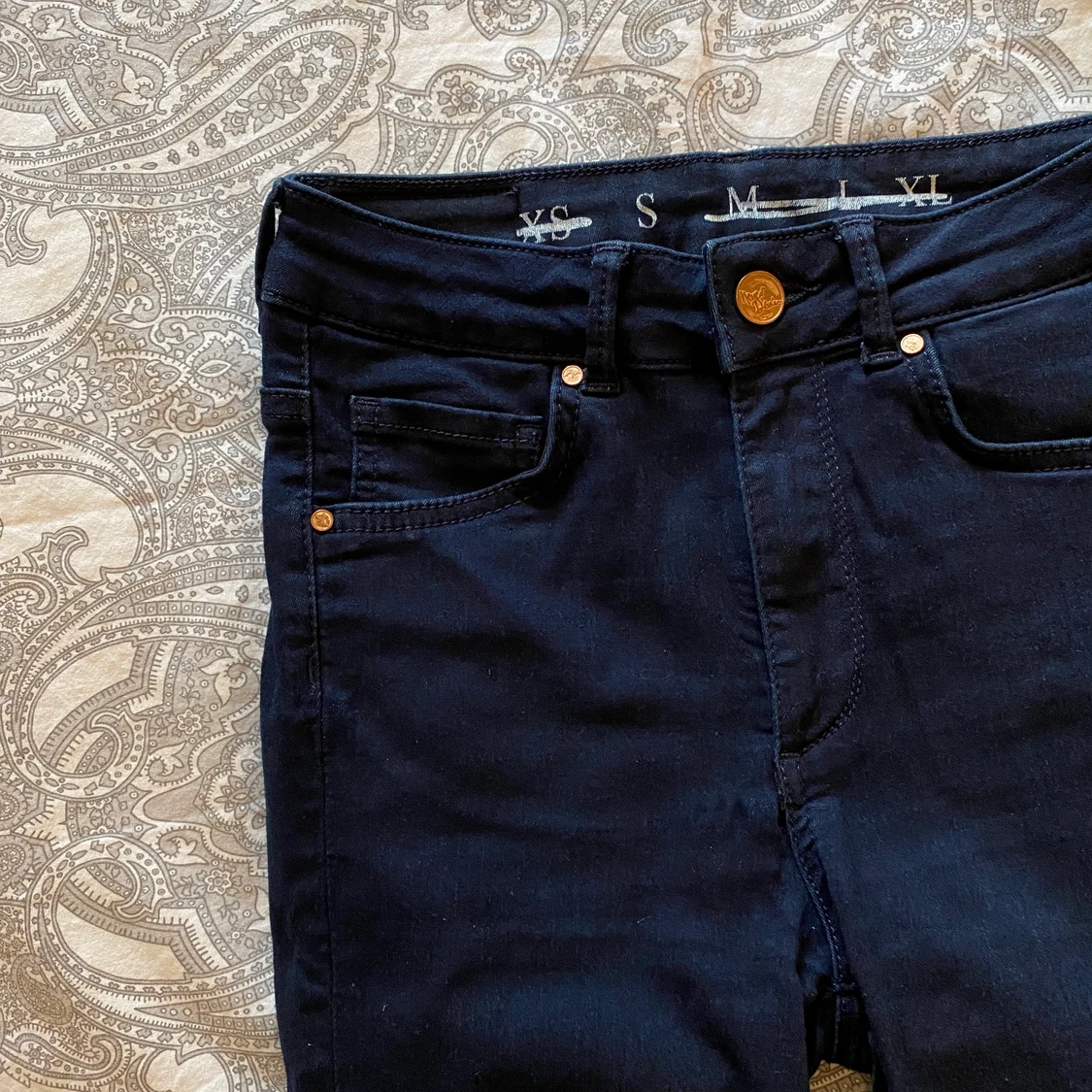 Stretchjeans mörkblå S - 90