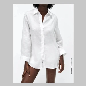 Vit linne skjorta - Vit linne skjorta från zara, endast använd en gång! 