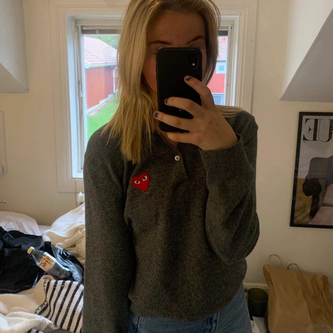 Comme des garcon merinoull tröja strl s - 91