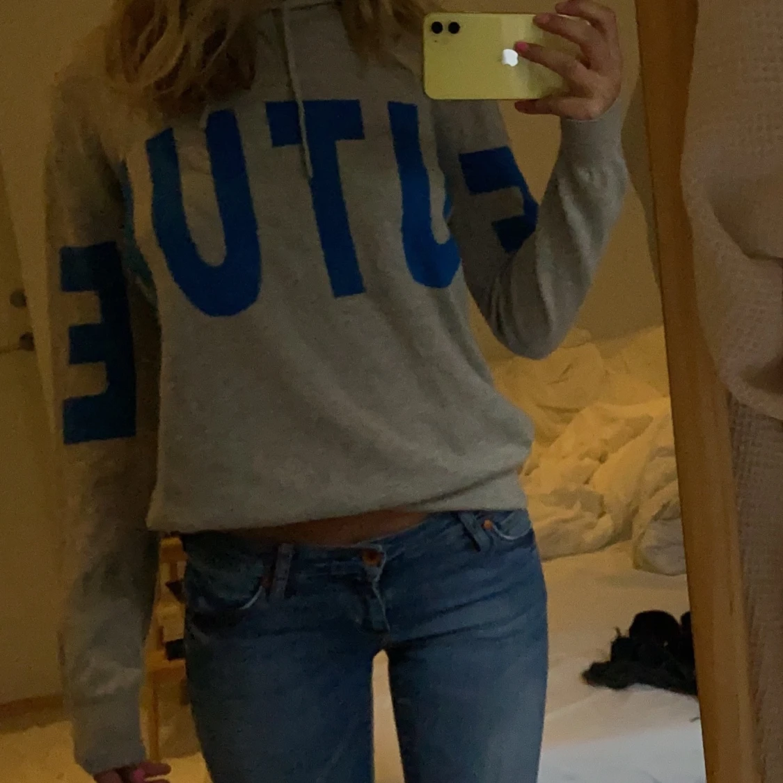 Grå Cashmere hoodie