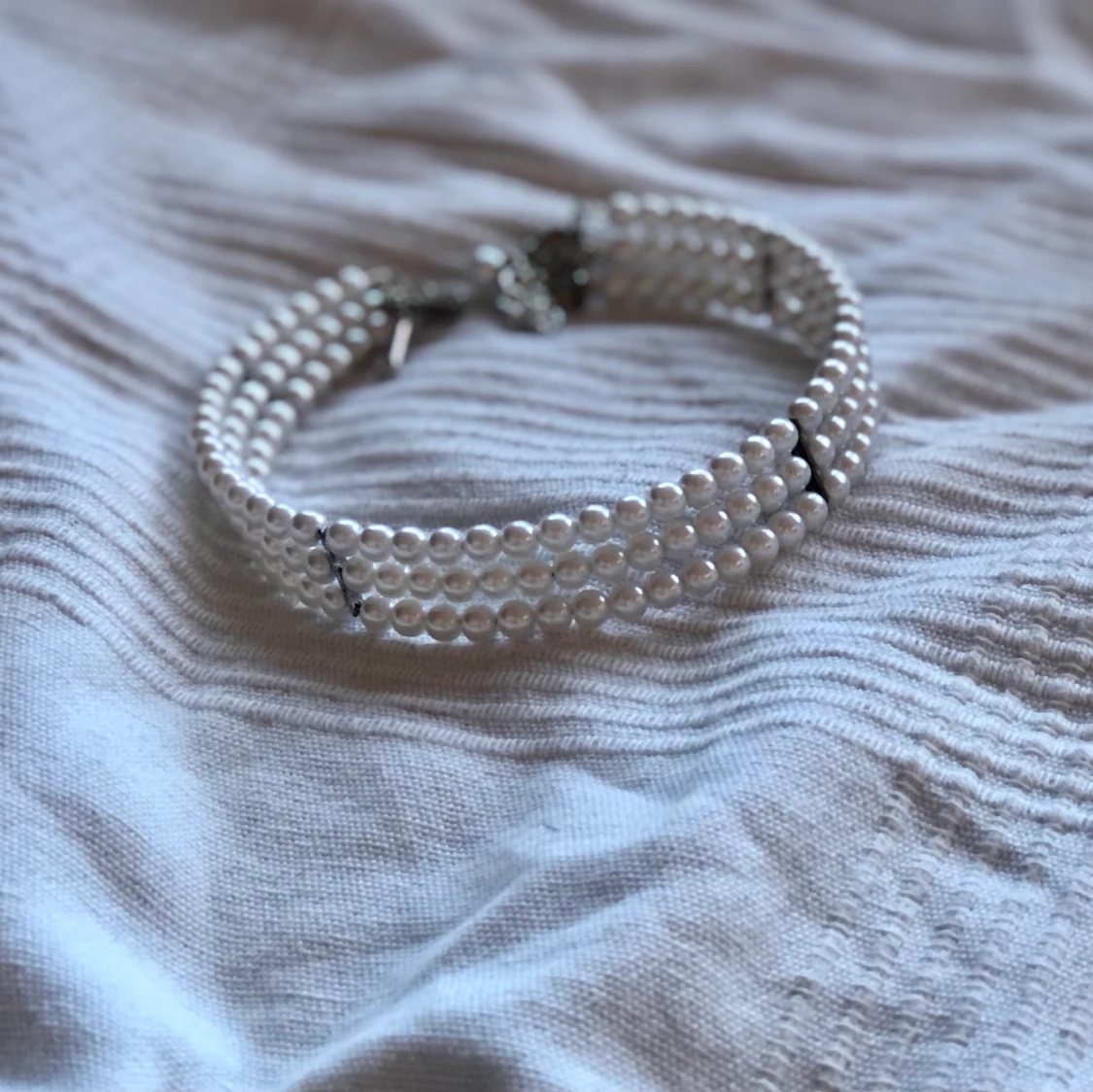 Pärlhalsband, tjockt - 90