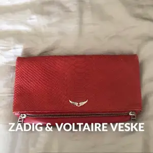 Unik rød rock savage bag veske fra Zadig & Voltaire, nypris rundt 4500kr