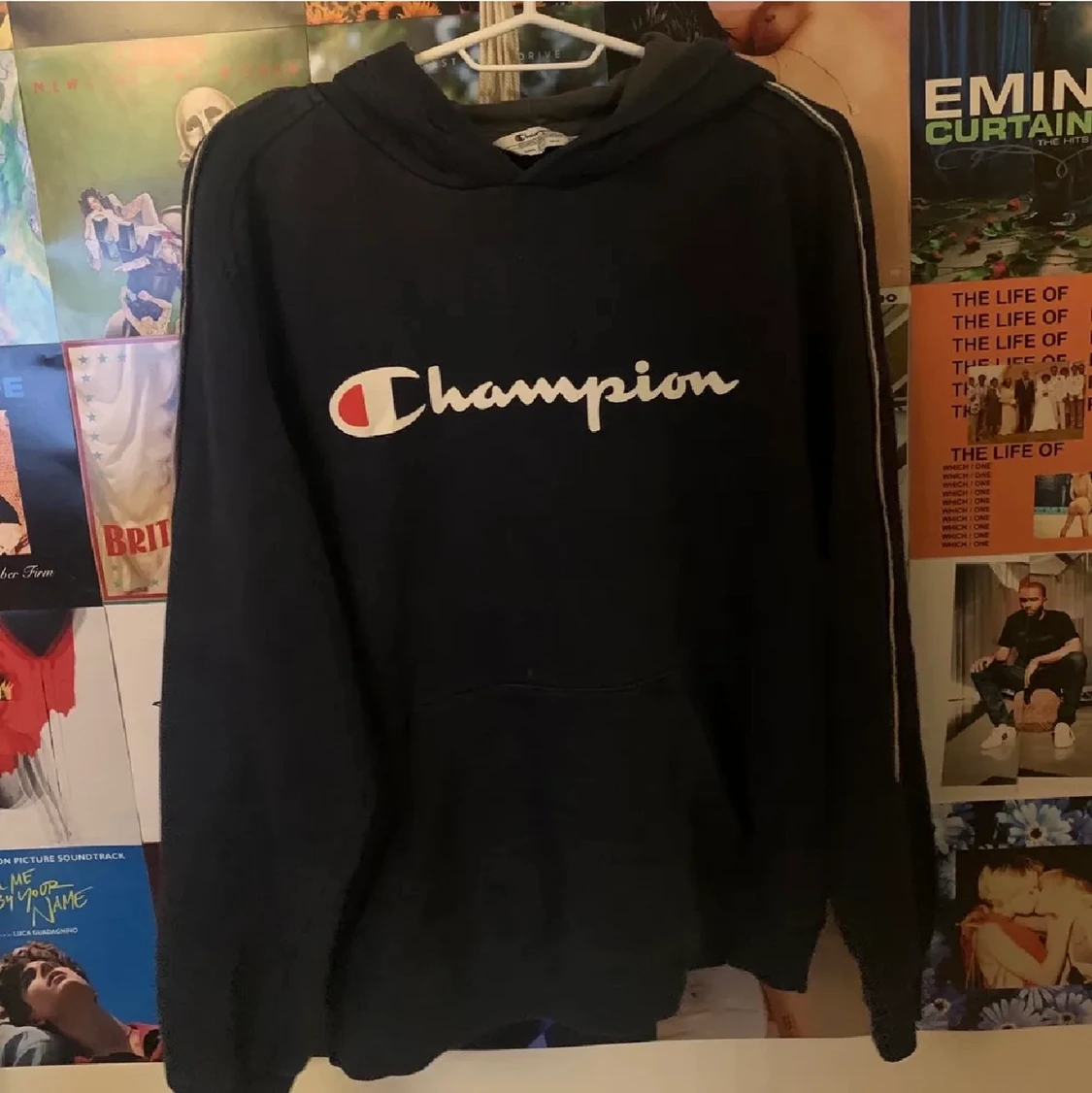Marinblå Champion Hoddie - 91
