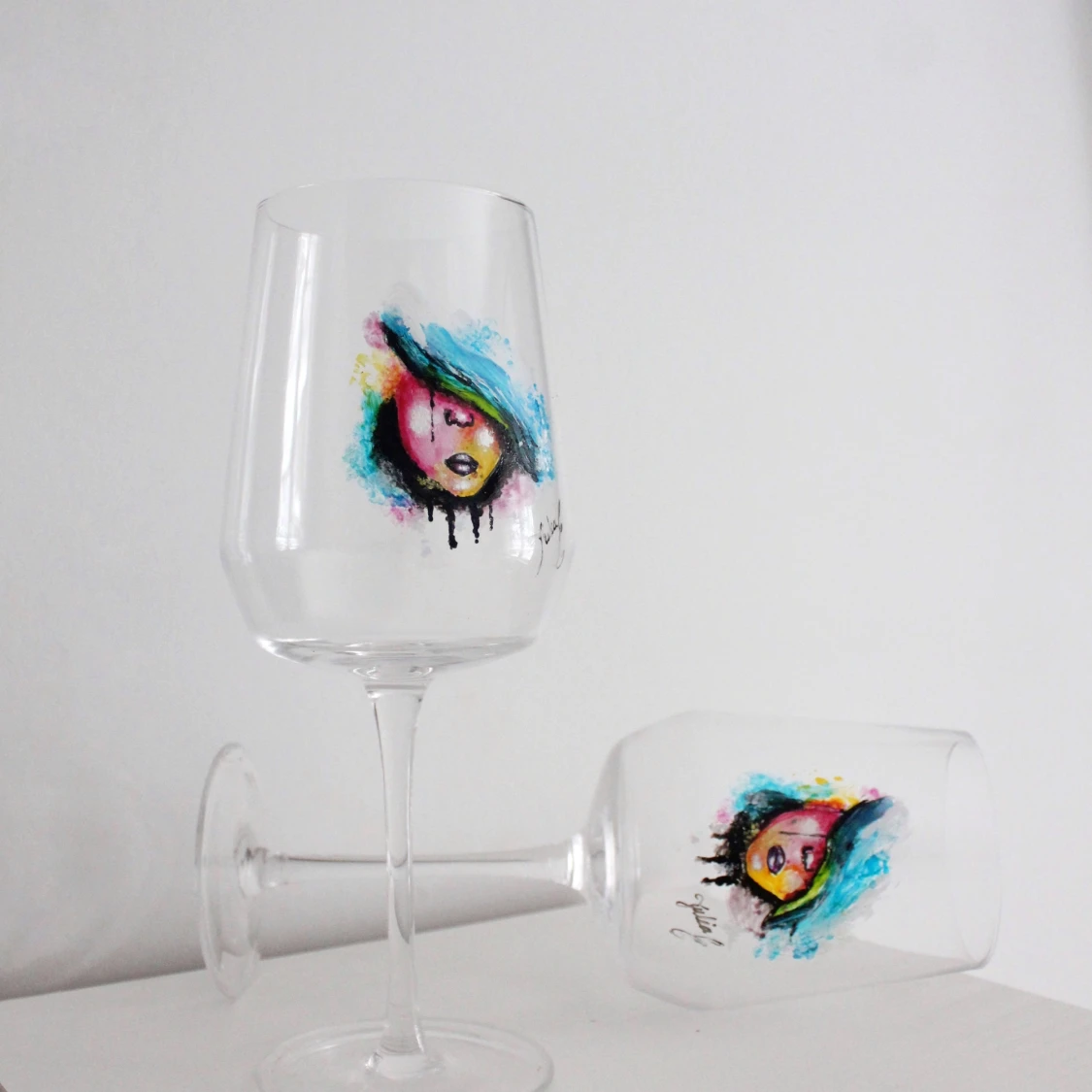 Handmålade glas - 90