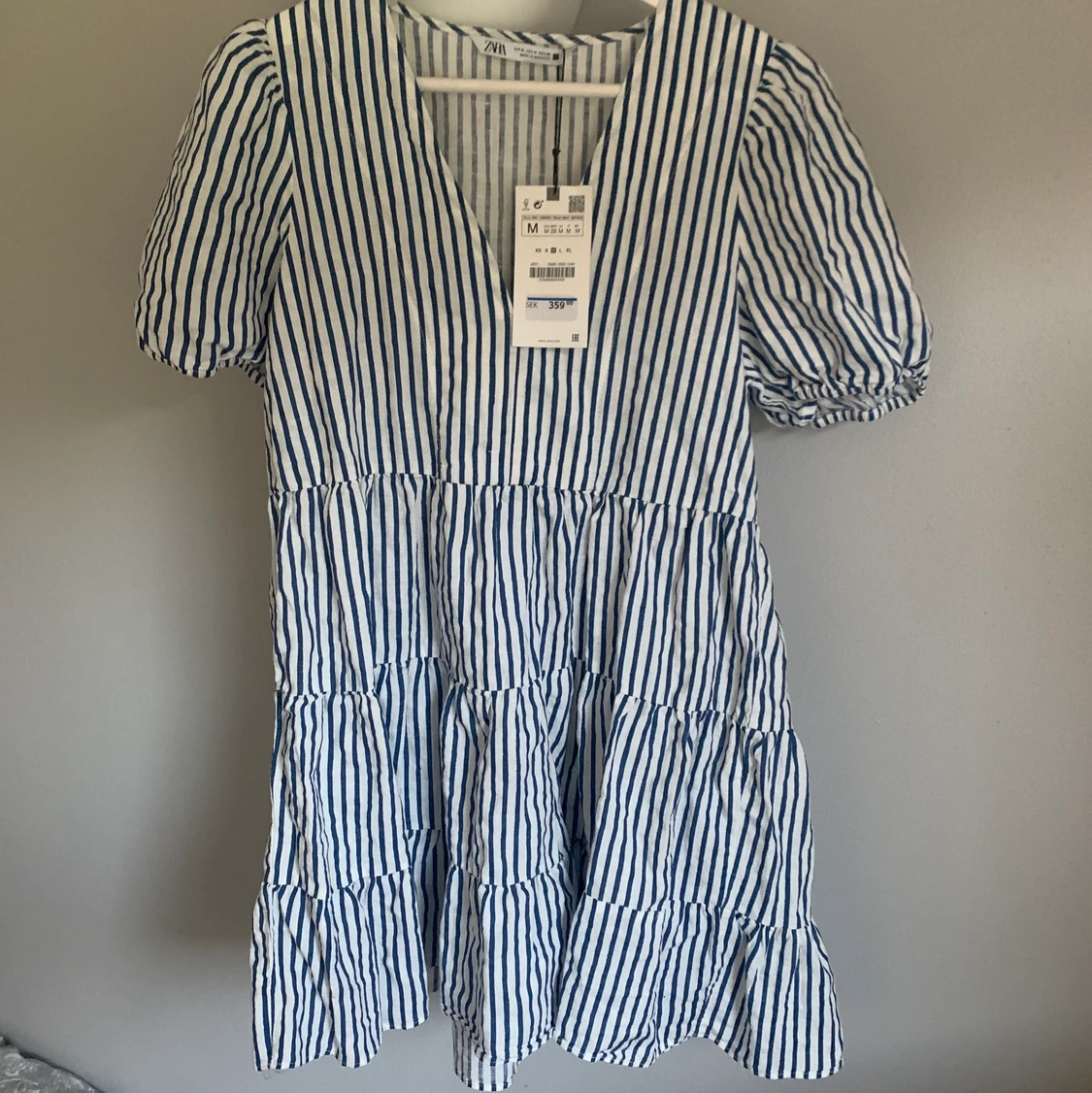 Zara, randig klänning strl M - 90