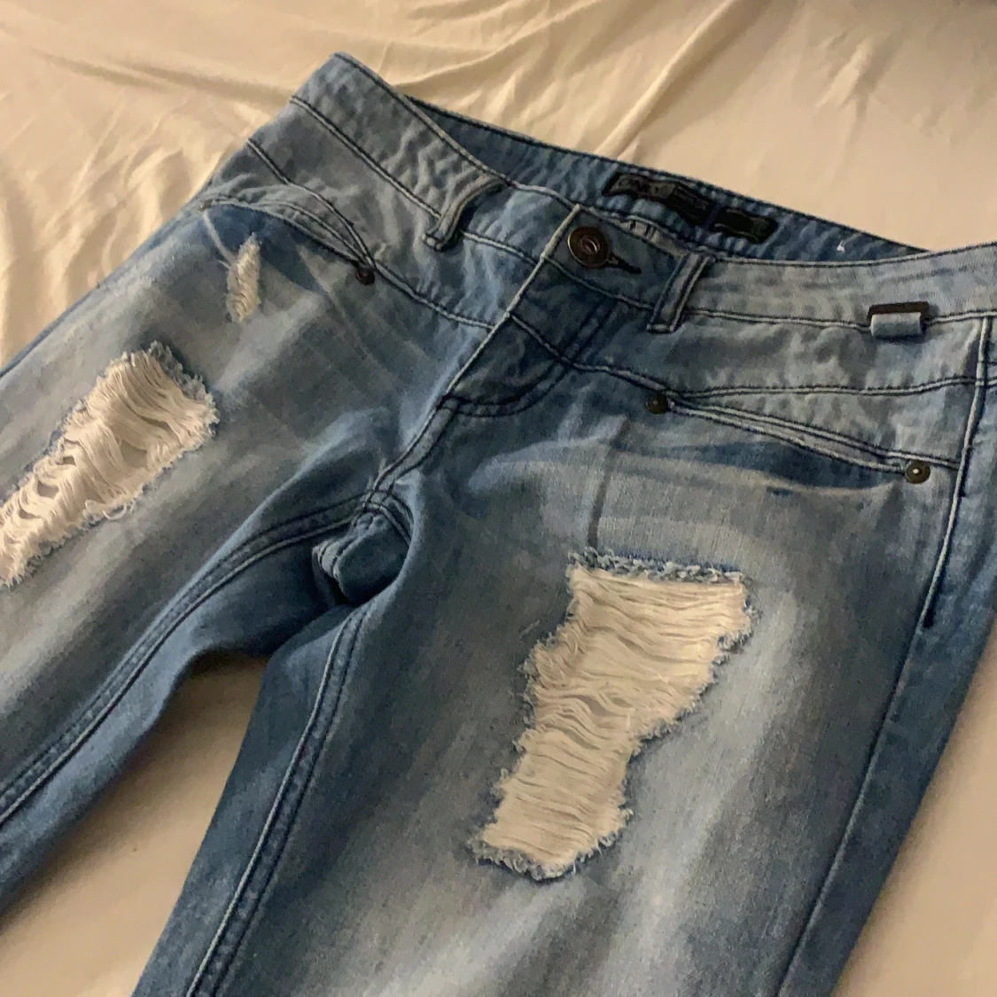 lågmidjade raka jeans - 90