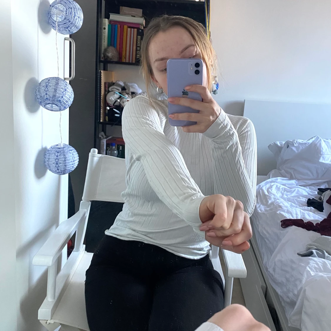 Vit polotröja  - 90