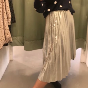 Silvrig kjol - Säljer min superfina långkjol i silver. Den är verkligen så fin nu till våren & sommaren. Fint skick. Köpte på Zara för 399 kr. Säljer för 200kr + frakt. 