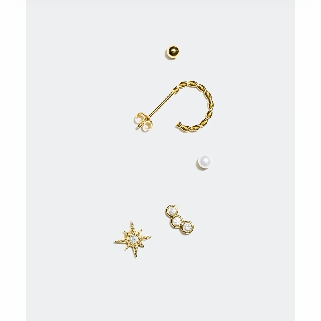 Studs och creol i äkta silver, 5-pack✨