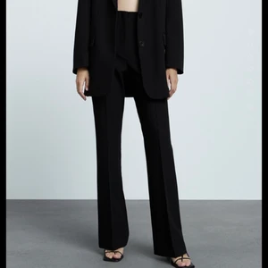 Kostymbyxor från zara - Asnajs slutsålda kostymbyxor från zara! Köpte 2 olika storlekar och säljer nu ena paret, så helt oanvända med prislapp kvar! Jag är ca 165 och de är lite för långa för mig