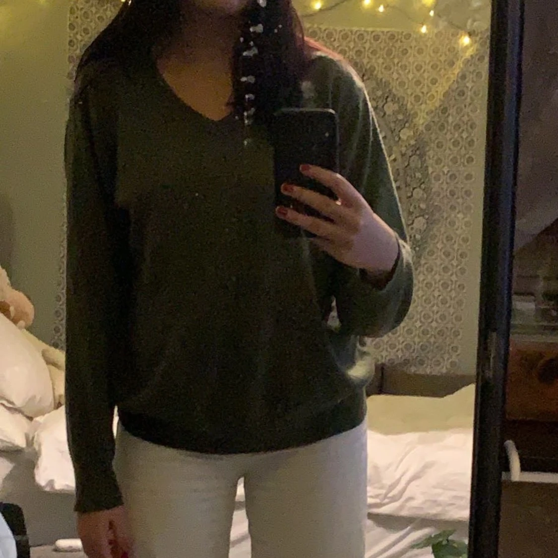 Grön farfar tröja - 90