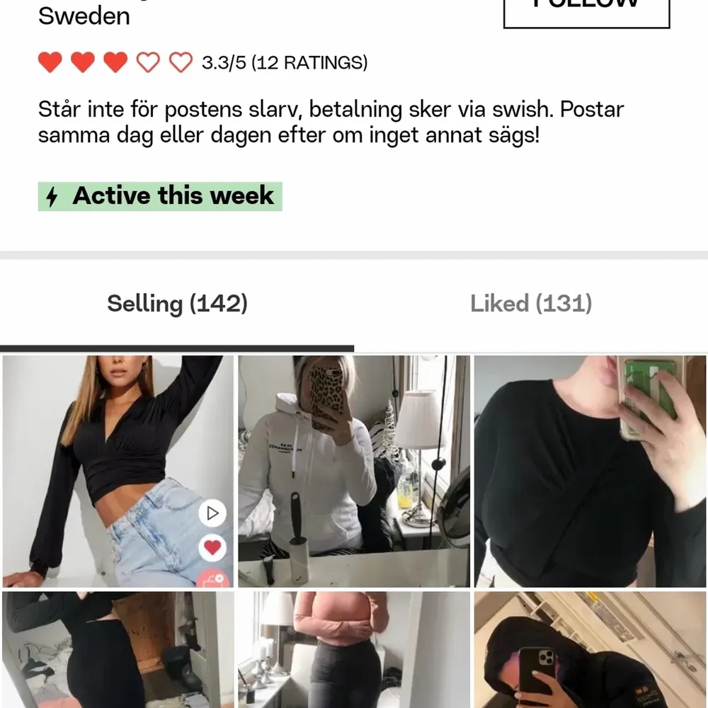 Om någon blev lurad av denna säljare please skriv till mig. Jag har polisanmält henne och är säker att hon har lurat många andra.Hon har lurad min 15 årig dotter.. Övrigt.