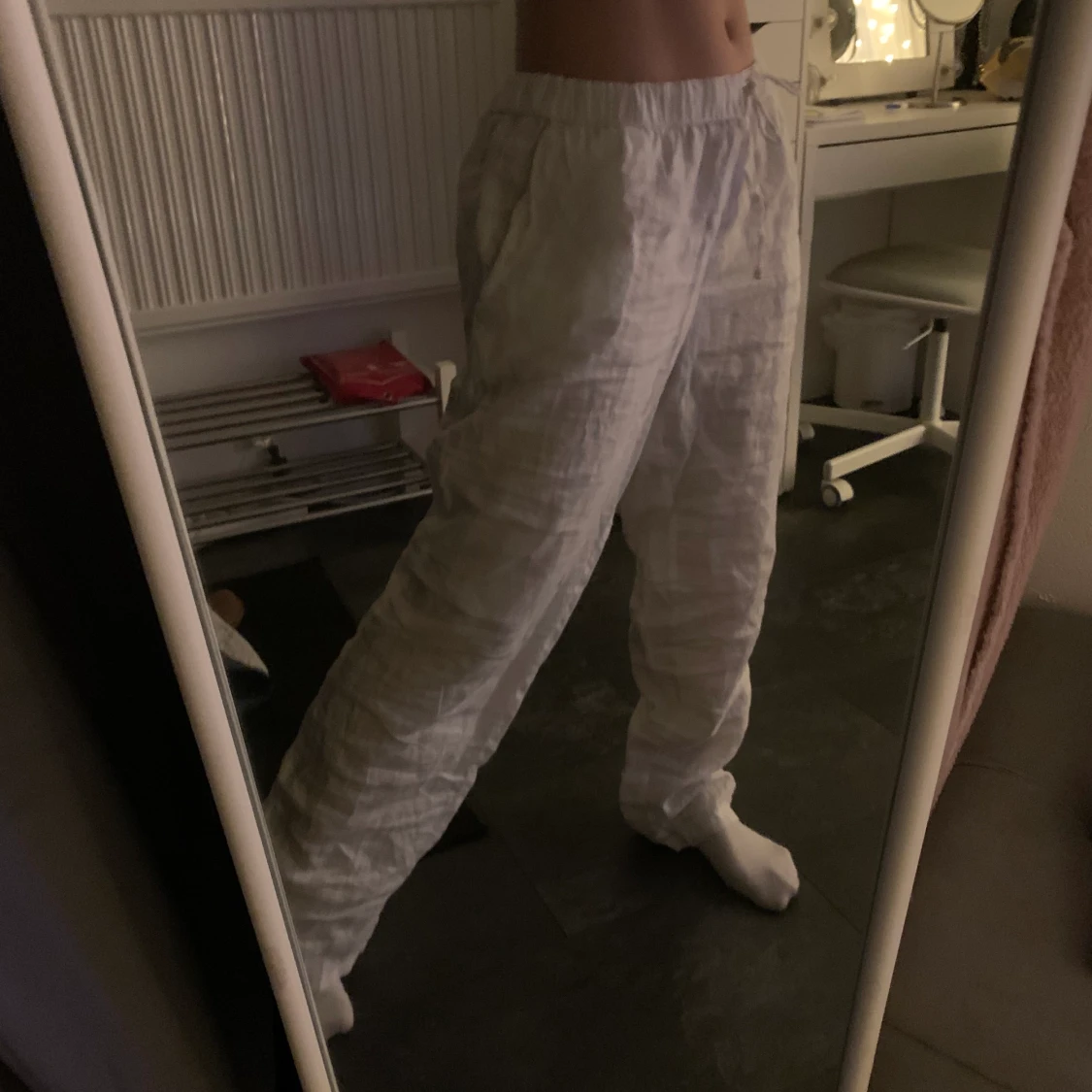 Vita Linnebyxor - 90