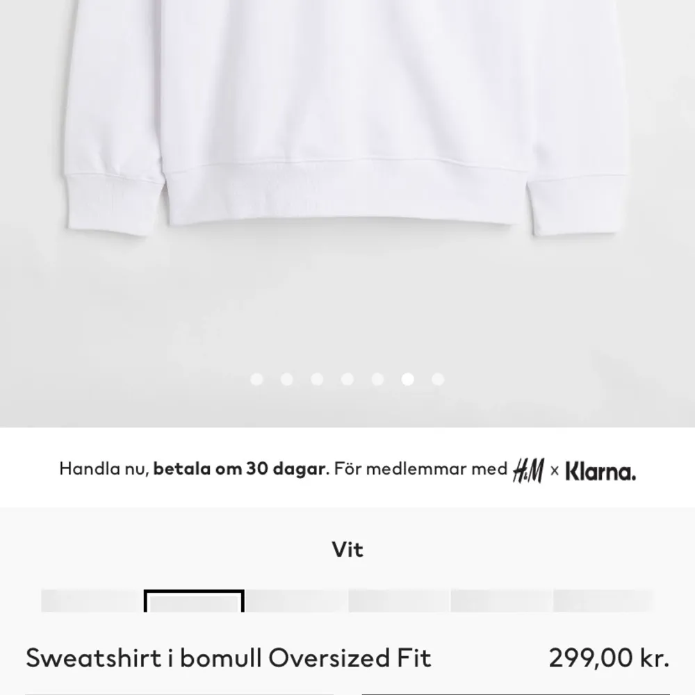 Säljer denna basic vita sweatshirt då den inte kommer till användning. Bra skick!!. Tröjor & Koftor.