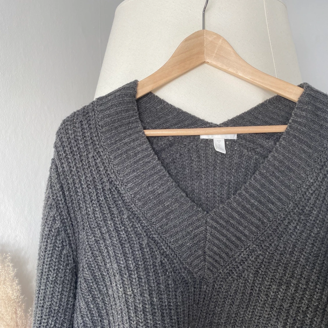 Grå stickad tröja 💌 - 90