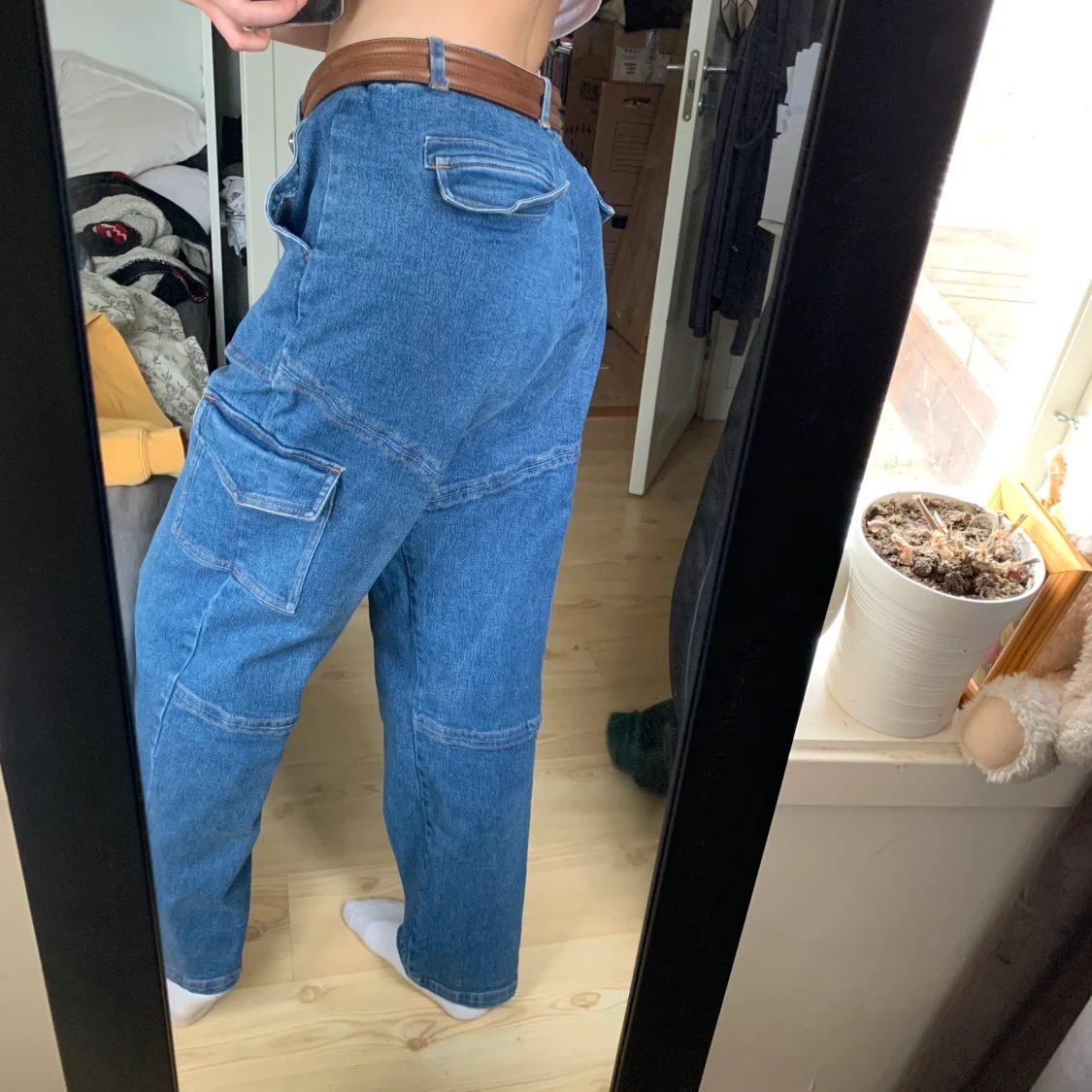Jeans med fickor - 90