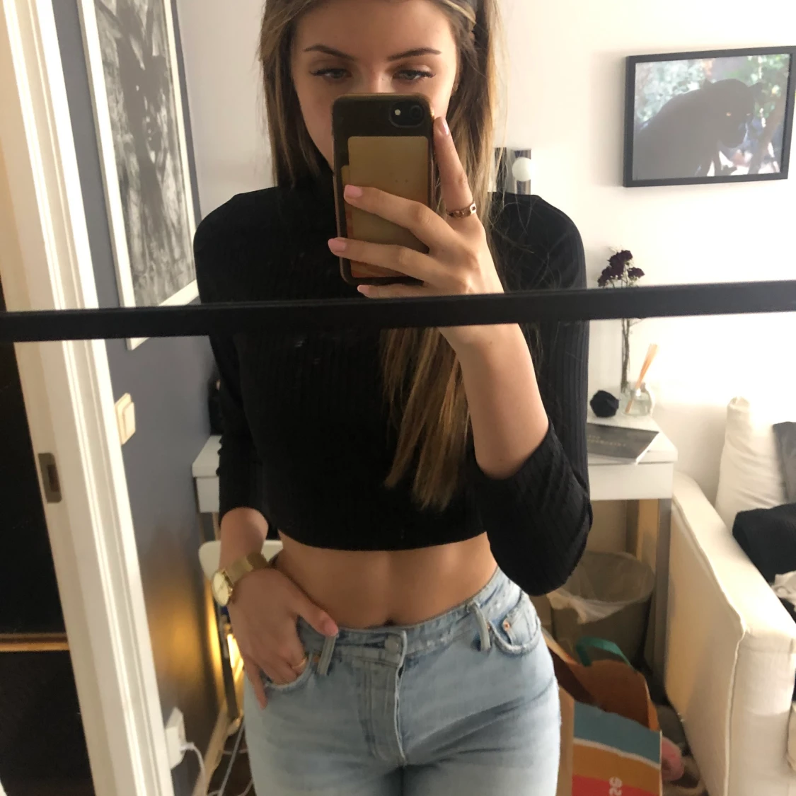 Fin långärmad tröja - 90